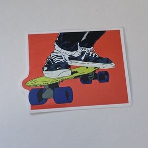 10/$10 Black and White Skateboard Shoes Sticker